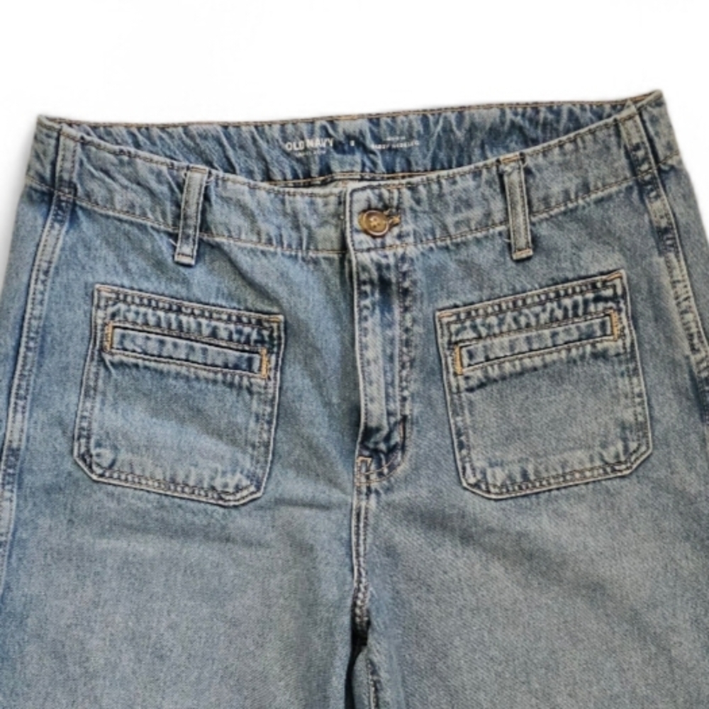 SIZE 8 OLD NAVY WOMEN'S LIGHT BLUE HIGH RISE JEANS